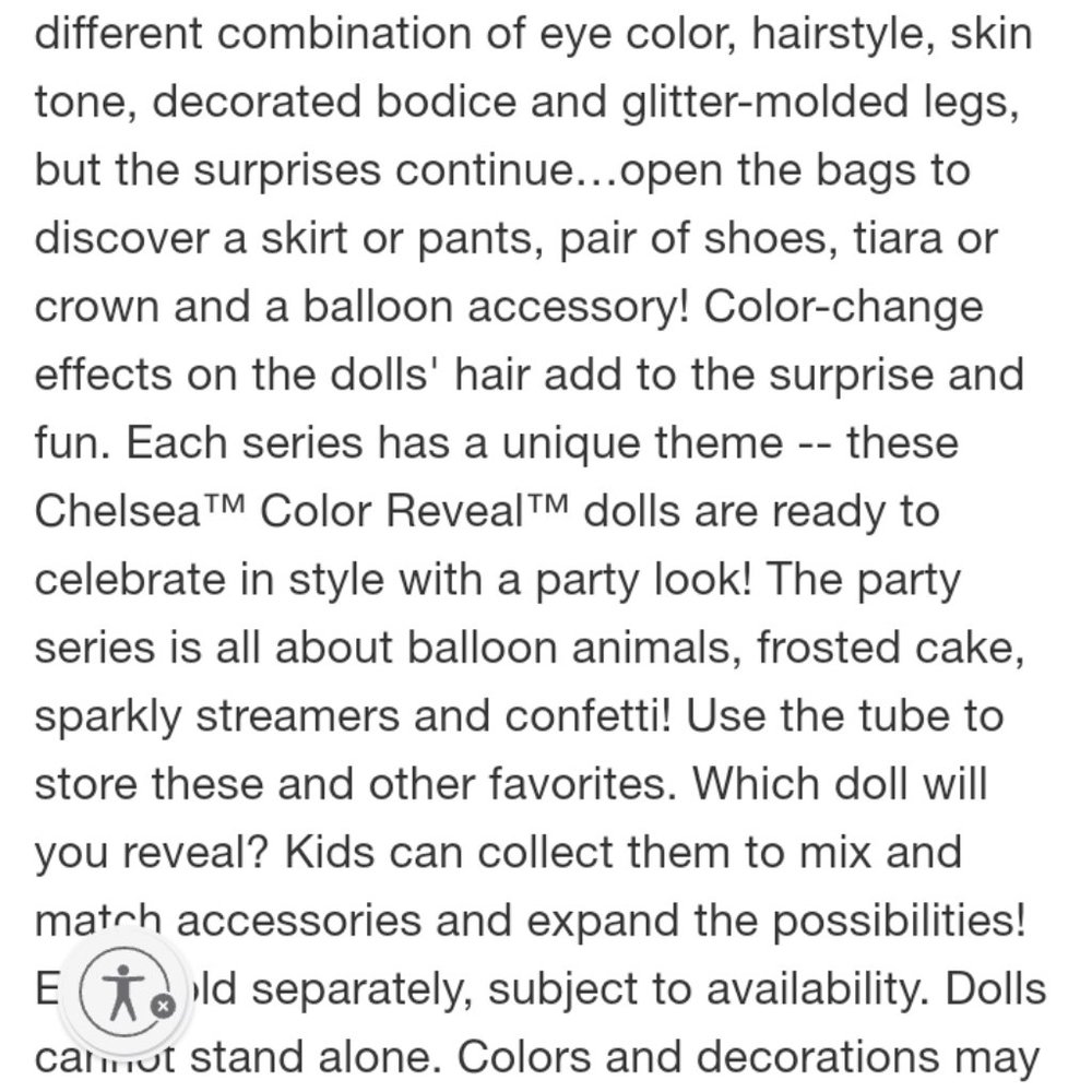 Barbie Chelsea Color Reveal Confetti 1881I - Picture 4 of 10